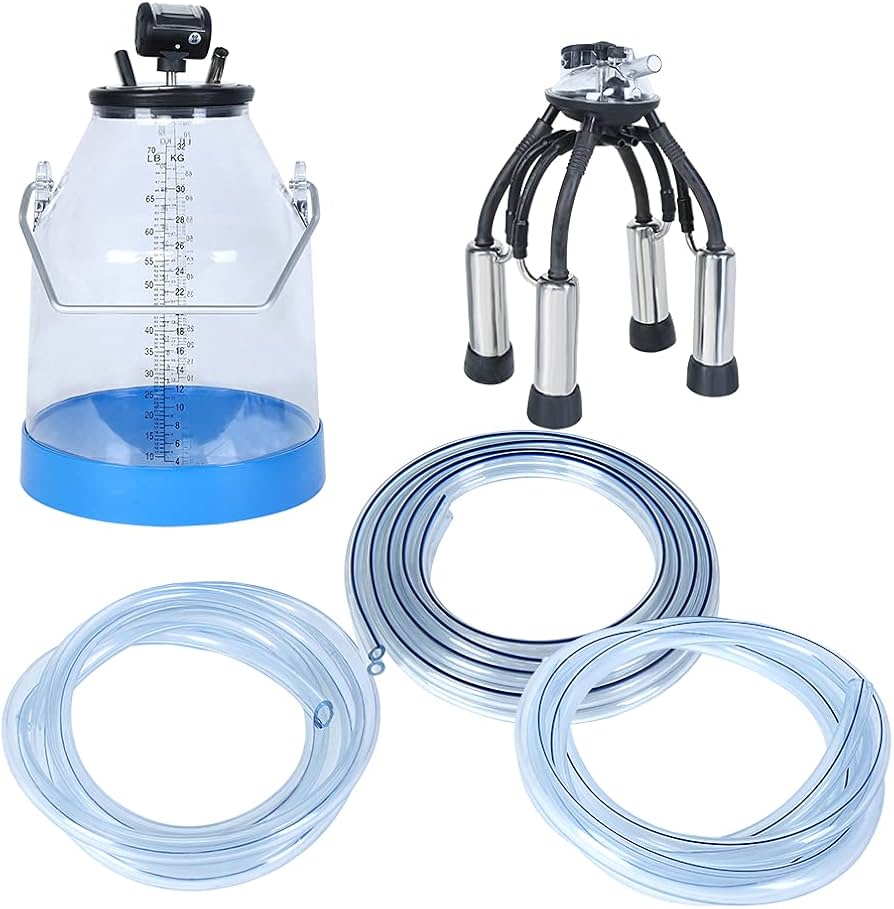 Amazon.co.jp: ポータブル透明 32L 牛搾乳機乳製品搾乳機